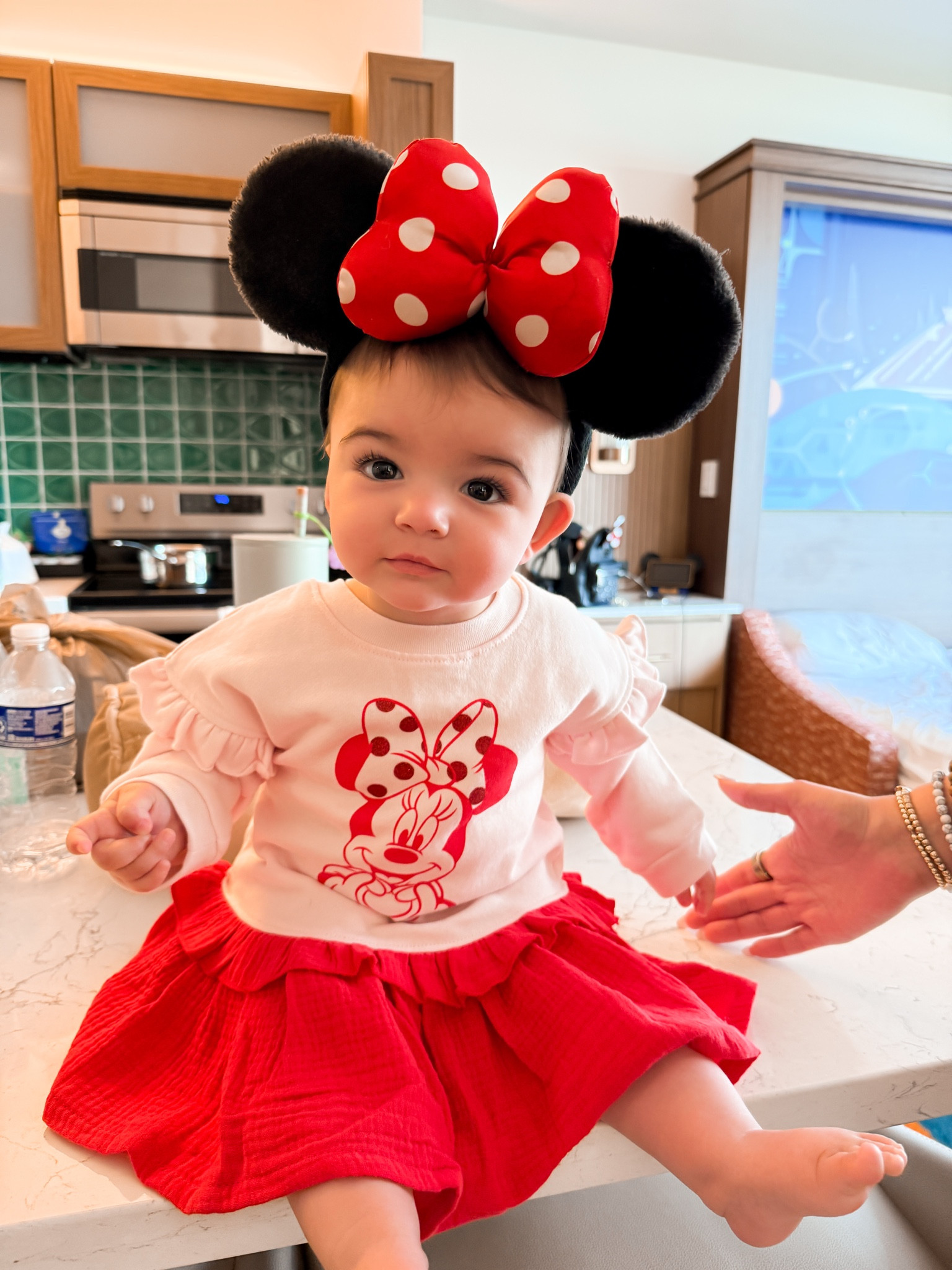 Disney outfit for baby girl. 
#minnie #disney #baby #babygirl #minnieears

#LTKTravel #LTKBaby #LTKKids