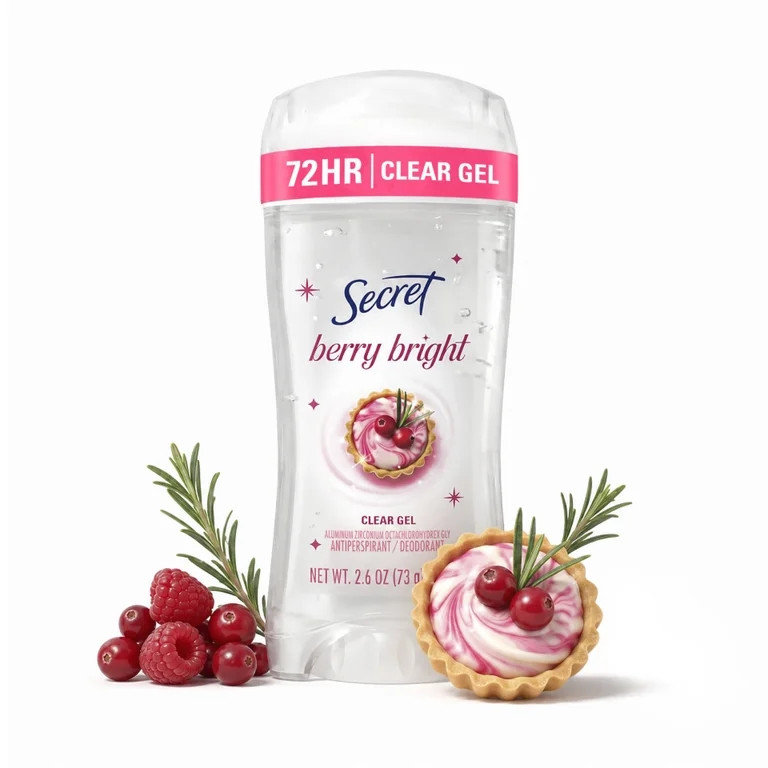 Secret 72HR Holiday Fresh Antiperspirant & Deodorant, Pro-Hyaluronic Acid, Clear Gel, Berry Brigh... | Walmart (US)