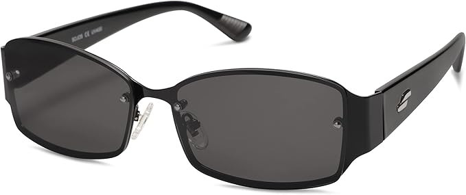 SOJOS Y2K Sunglasses for Women Men Rectangle Rimless Vintage Metal Shades | Amazon (US)
