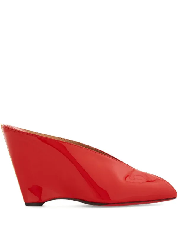 Ferragamo 90mm peep-toe Mules | Red | FARFETCH | Farfetch Global