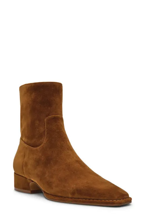 Steve Madden Define Block Heel Bootie in Chestnut Suede at Nordstrom, Size 7.5 | Nordstrom