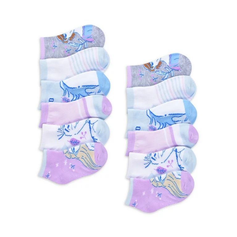 The Walt Disney by Frozen 2 Polyester Spandex Breathable Stretchy No-Show Socks (Infant or Toddle... | Walmart (US)