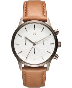 Mvmt Women's Duet Brown Leather Strap Watch 38mm | Macys (US)