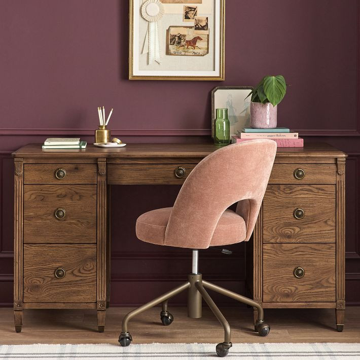 Chris Loves Julia Aged Oak Smart™ Storage Desk (57.5") | Pottery Barn Teen