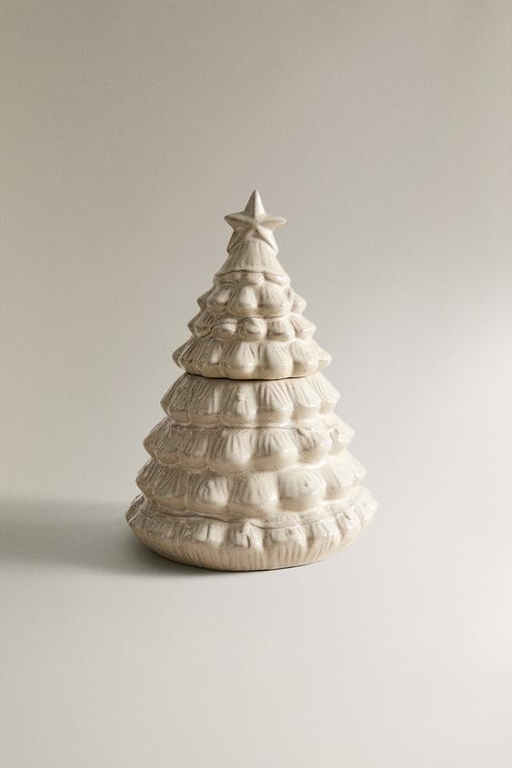 CHRISTMAS TREE STONEWARE JAR | Zara US