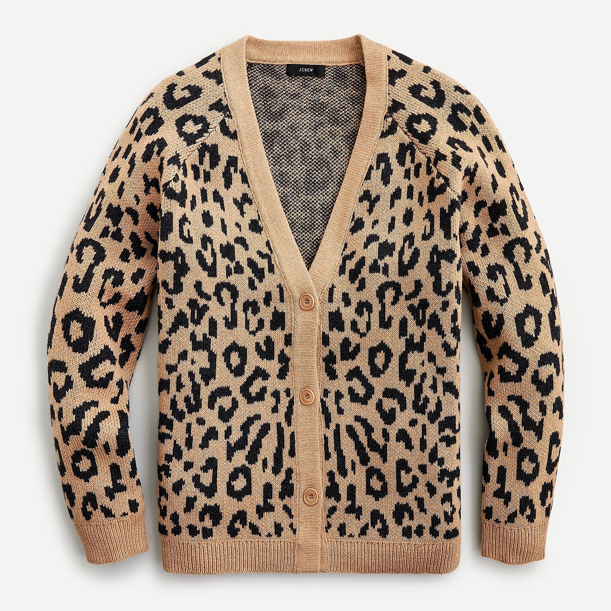 V-neck cardigan sweater in leopard | J.Crew US