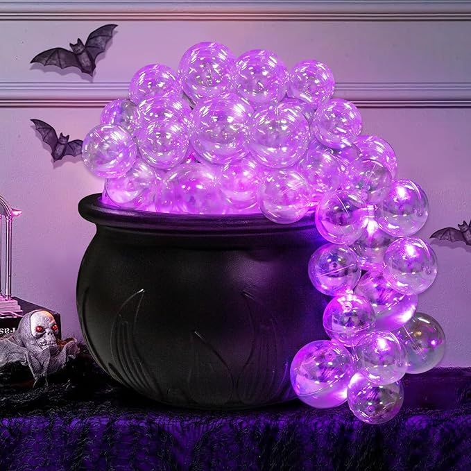 ORIENTAL CHERRY Halloween Decorations Indoor - DIY Bubbling Cauldron Set - Black Plastic Bowl Hoc... | Amazon (US)