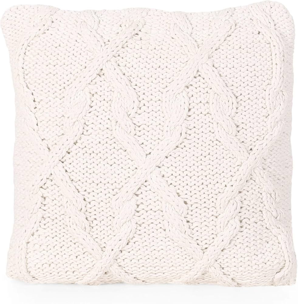 Boho Cotton Pillow Cover by Beige Diamond Modern Contemporary Removable | Amazon (US)