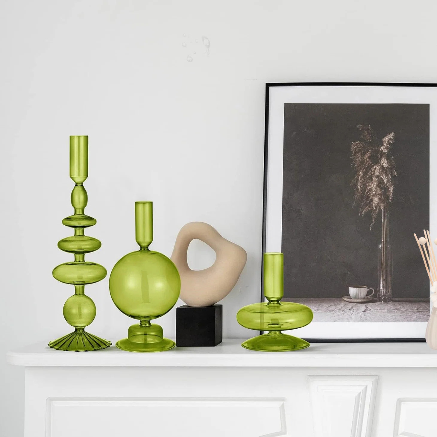 Brayden Studio® Glass Taper Candlestick Holders,Set of 3 | Wayfair | Wayfair North America