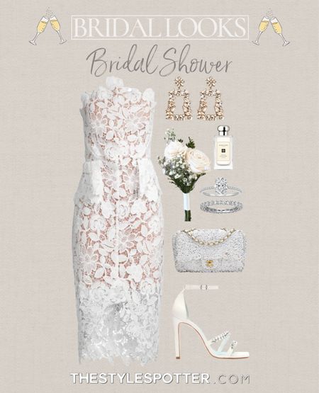 Wedding & Bridal Looks 💍 🥂 
This bridal shower look is over the top in all the best ways. This lace dress from Elliatt is both classy and a statement. Pair with white accessories and soft florals for a perfect party look.
Check out my other bridal looks including engagement picture looks, engagement party looks, bridal shower looks, and rehearsal dinner looks.

#LTKFind #LTKSeasonal #LTKwedding