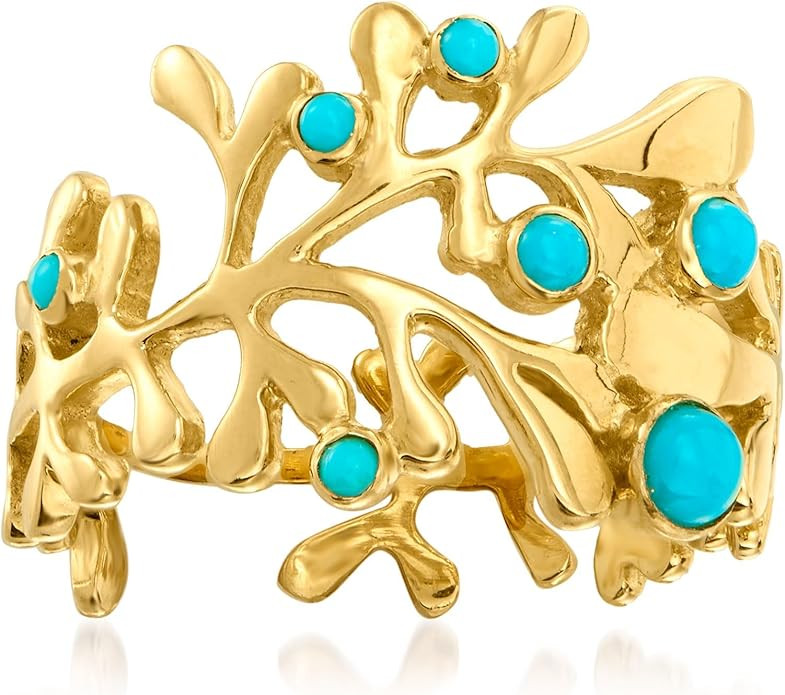 Ross-Simons Turquoise Reef Ring in 18kt Gold Over Sterling | Amazon (US)