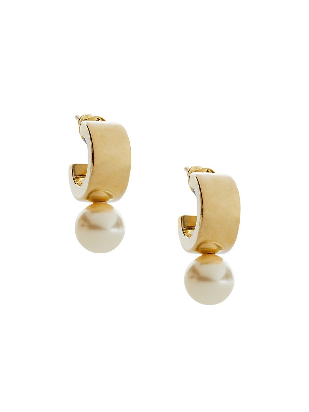 24K-Gold-Plated & Resin-Pearl Drop Earrings | Saks Fifth Avenue