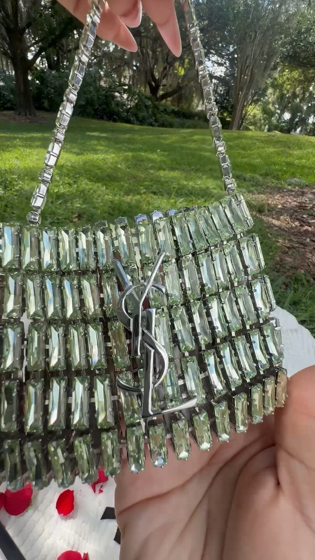 Saint Laurent YSL Micro evening bag
In Chrysolite