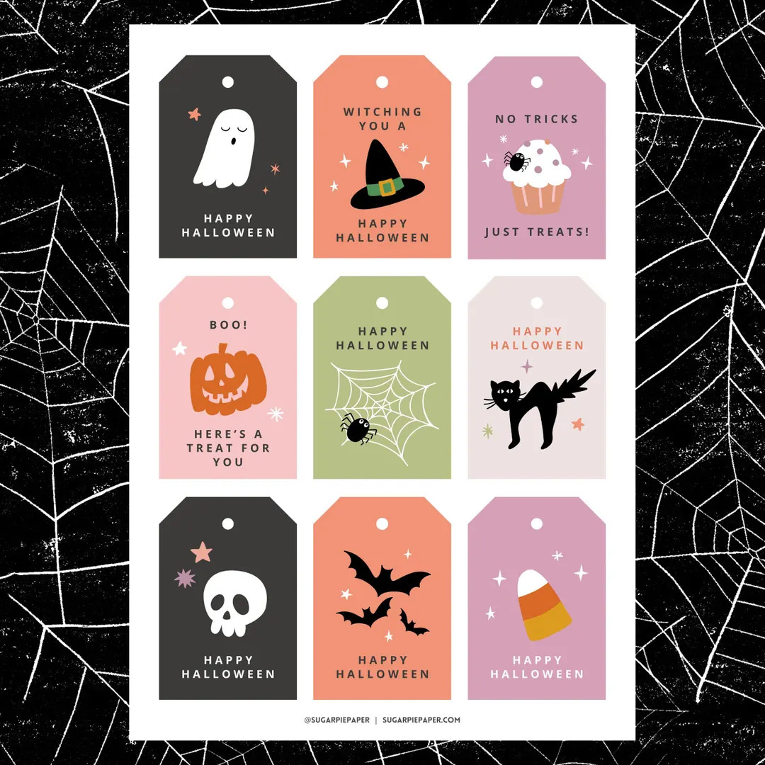 Halloween Gift Tags Printable, Halloween Party Favor Tags, Halloween Craft Ideas, Boo Basket Tag,... | Etsy (US)