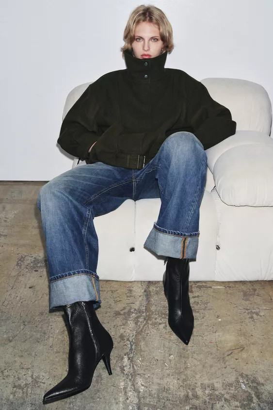 LEATHER HEELED ANKLE BOOTS | Zara US