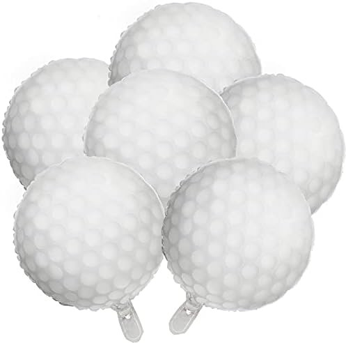 Sosation 6 Pcs White Huge Golf Balloons 18 Inch Aluminum Foil Balloon Arch for Golf Masters Birth... | Amazon (US)