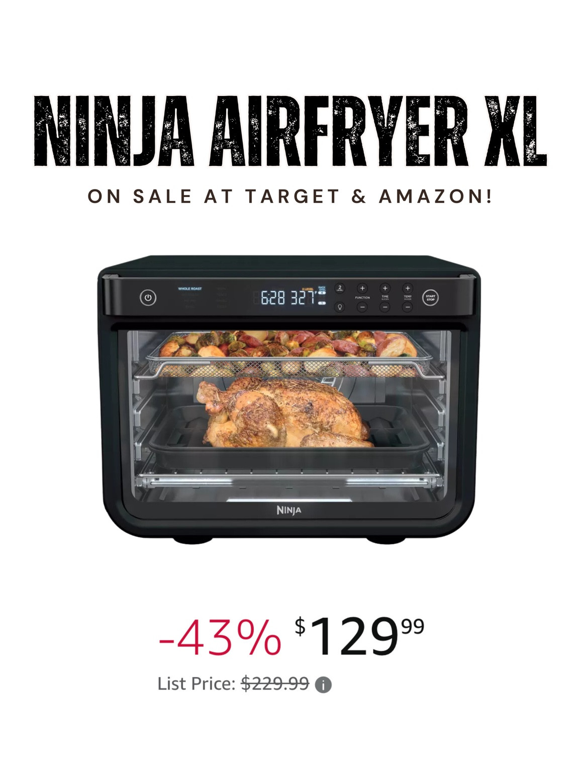 Our most loved kitchen item…. The Ninja Airfryer XL! This makes feeding our family of 4 an absolute breeze. I’ve cooked things from chicken nuggets & pizza to burgers and steaks in this thing! An ultimate time saving mom win 👏🏼 it’s on MAJOR sale at Target & Amazon right now, so I’ll link it here! 

#momhacks #kitchenfavorites #kitchenfinds #airfryer #mealideas

#LTKHome #LTKSaleAlert #LTKFamily
