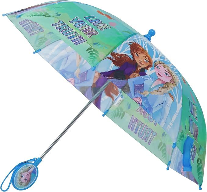 Disney Kids Umbrella, Frozen/Princess/Minnie Mouse Toddler and Little Girl Rain Wear for Ages 3-6 | Amazon (US)