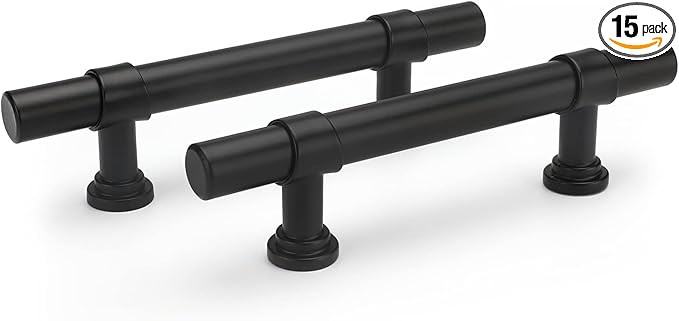 goldenwarm 15Pack Black Cabinet Handles 3inch Black Cabinet Pulls Matte Black Drawer Pulls Vintag... | Amazon (US)