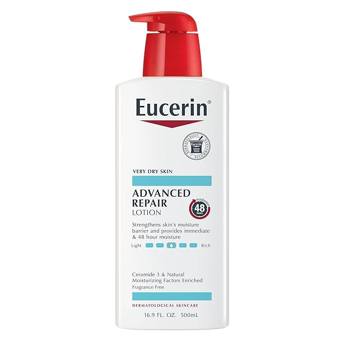 Eucerin Advanced Repair Body Lotion for Very Dry Skin, Unscented Lotion Formulated with Ceramides... | Amazon (US)