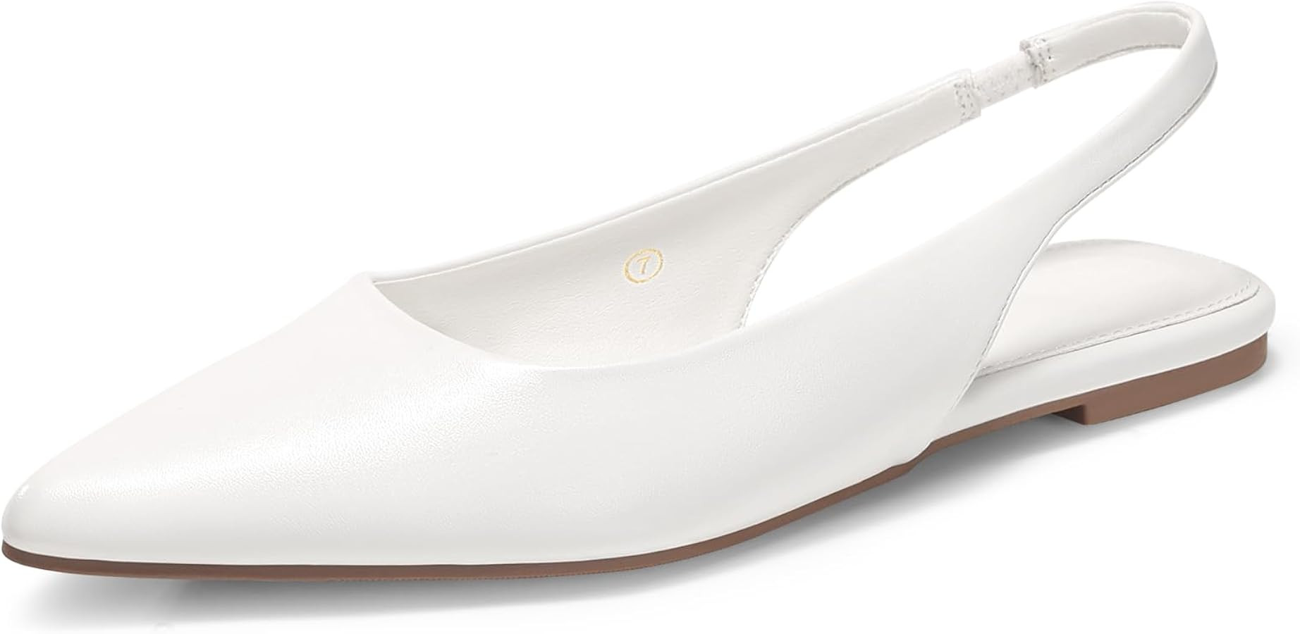 Coutgo Womens Slingback Flats Pointed Closed Toe Slip On Ballet Dress Shoes | Amazon (US)