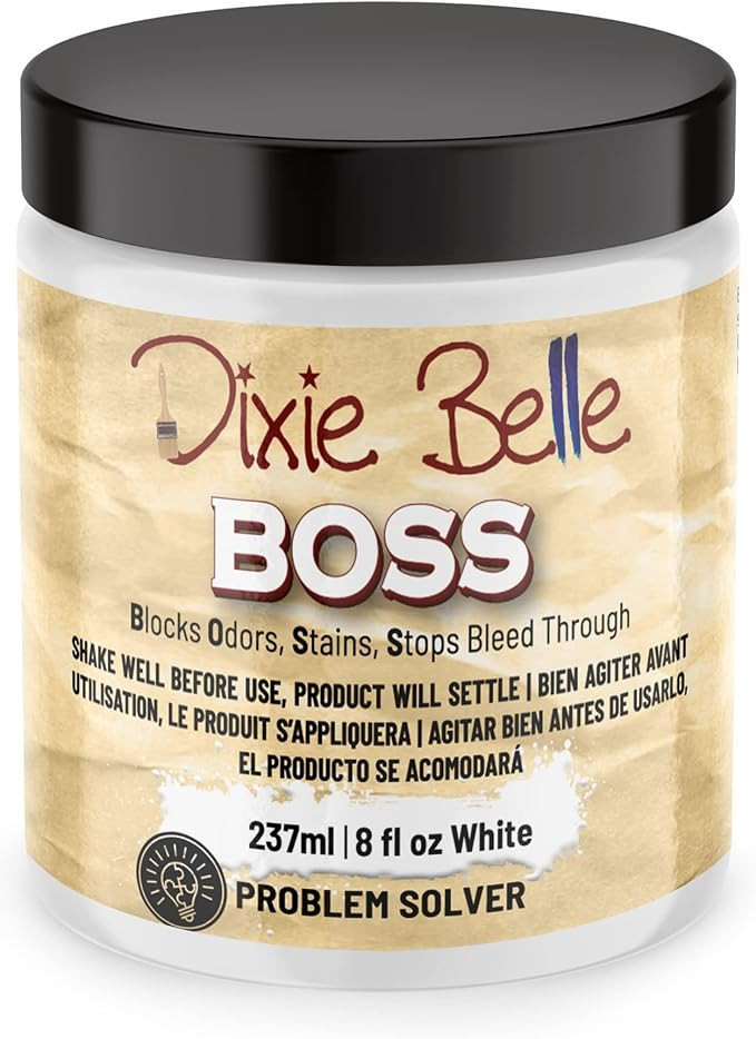 Dixie Belle BOSS Paint Primer | White (8oz) | Water-Based Problem Solver Paint | Paint Base to Bl... | Amazon (US)
