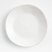 Marin White Stoneware Dinner Plate + Reviews | Crate & Barrel | Crate & Barrel