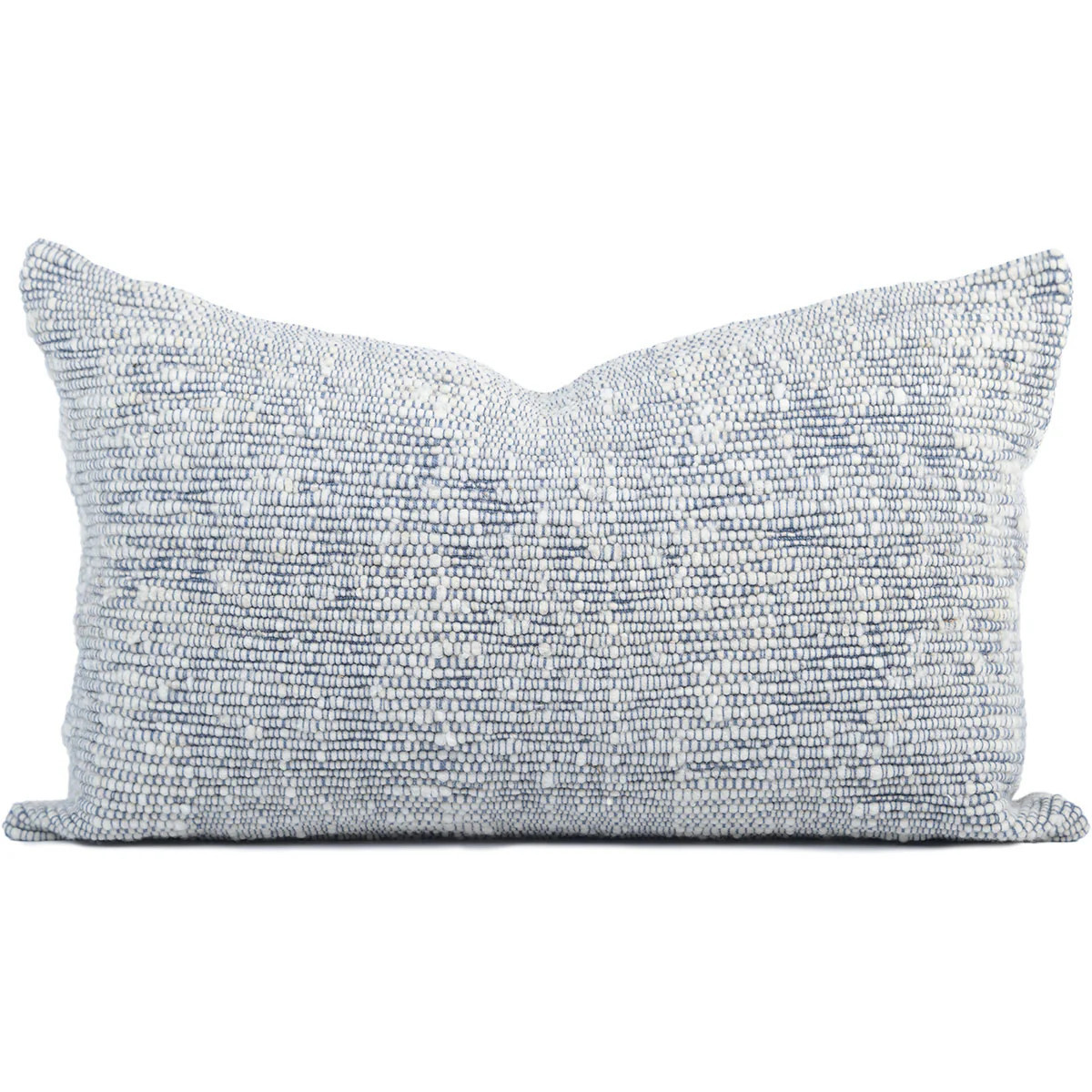 Blue Chunky Wool Lumbar Pillow | Azulina Home