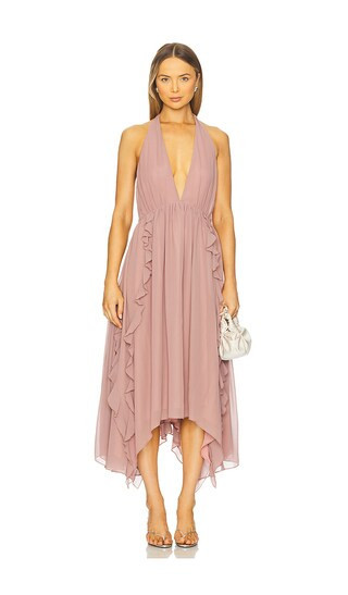 Tularosa Livia Midi Dress in Mauve. - size M | Revolve Clothing (Global)