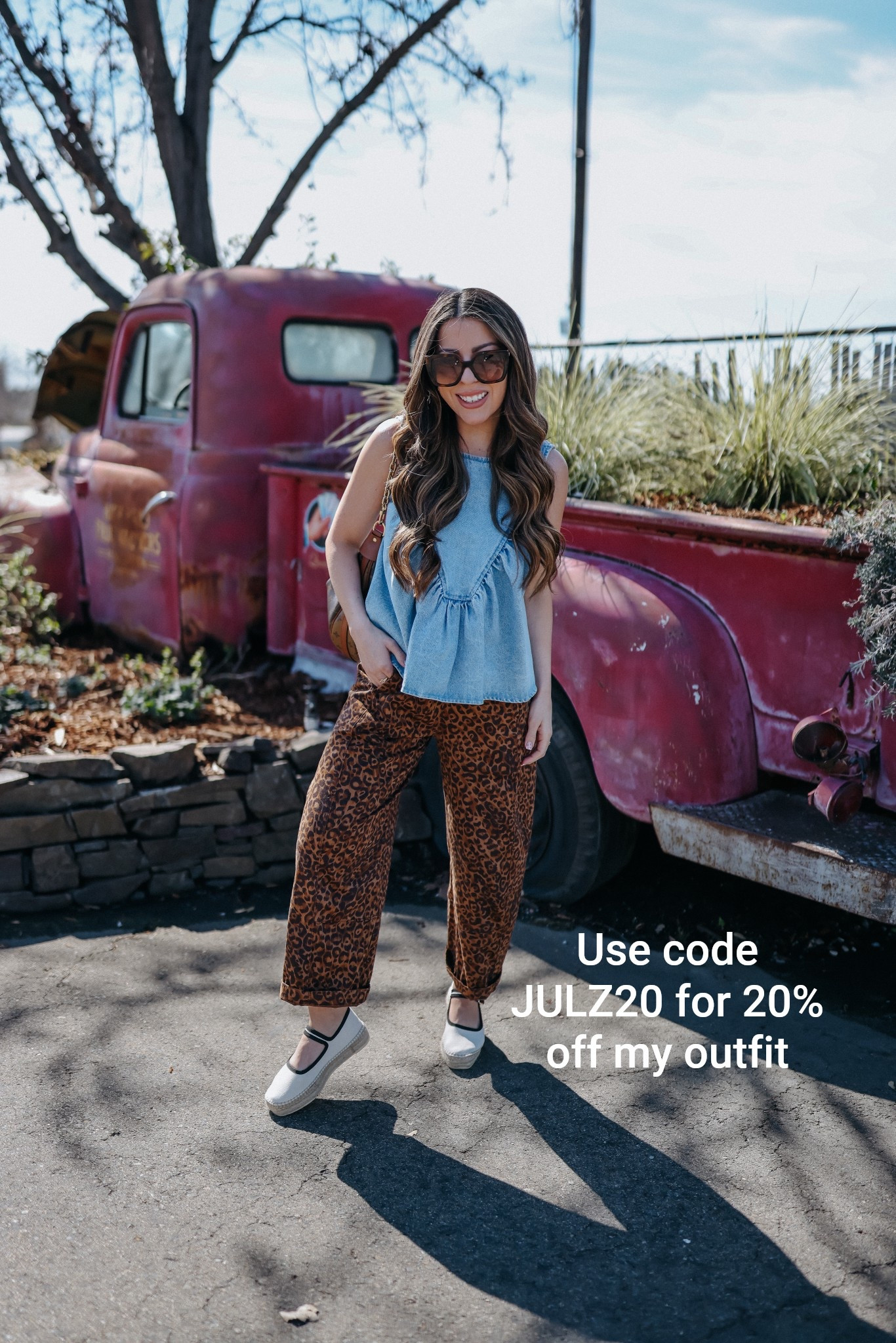 Anthropologie Sale! Use code JULZ20 for 20% off orders of $100+. Sale ends 3/10

Denim Top: XXS
Leopard pants: XS petite
Shoes run TTS

#LTKSaleAlert #LTKSeasonal #LTKSpringSale
