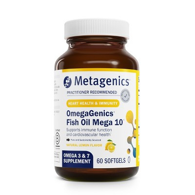 Metagenics OmegaGenics Mega 10—330mg EPA & 170mg DHA for heart & immune health, no fishy aftertaste, non-GMO, gluten-free—60 softgels. | Target