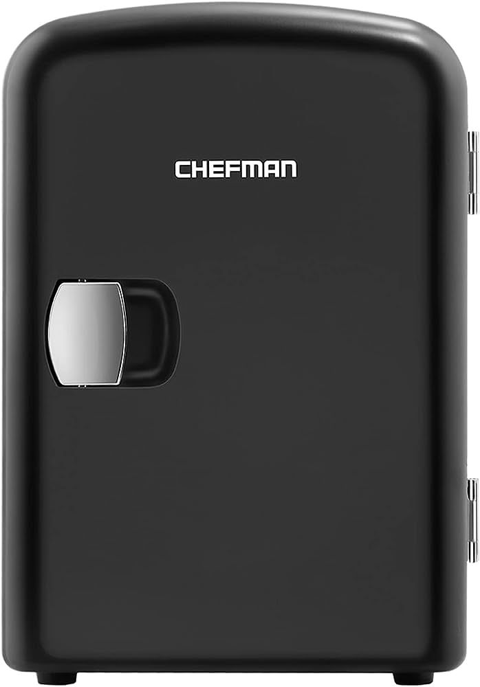 Chefman Mini Portable Black Personal Fridge Cools Or Heats and Provides Compact Storage For Skinc... | Amazon (US)