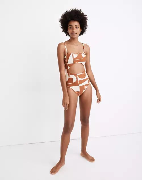 Madewell Second Wave Cutout One-Piece Swimsuit in Shape Series | Madewell