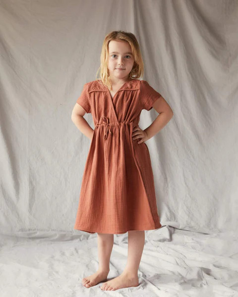 The Dawn Dress Kids | Terracotta Gauze | Christy Dawn