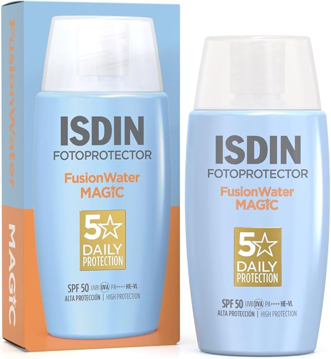 ISDIN Fusion Water Magic SPF50 50ml | Daily facial sun cream | Ultra-light texture (Pack of 1) | Amazon (UK)