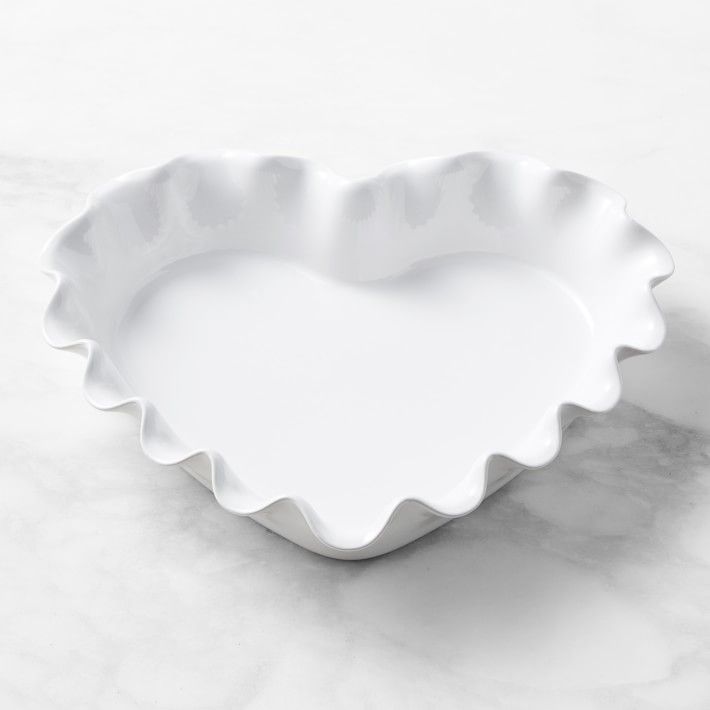 Emile Henry French Ceramic Ruffled Heart Dish | Williams-Sonoma