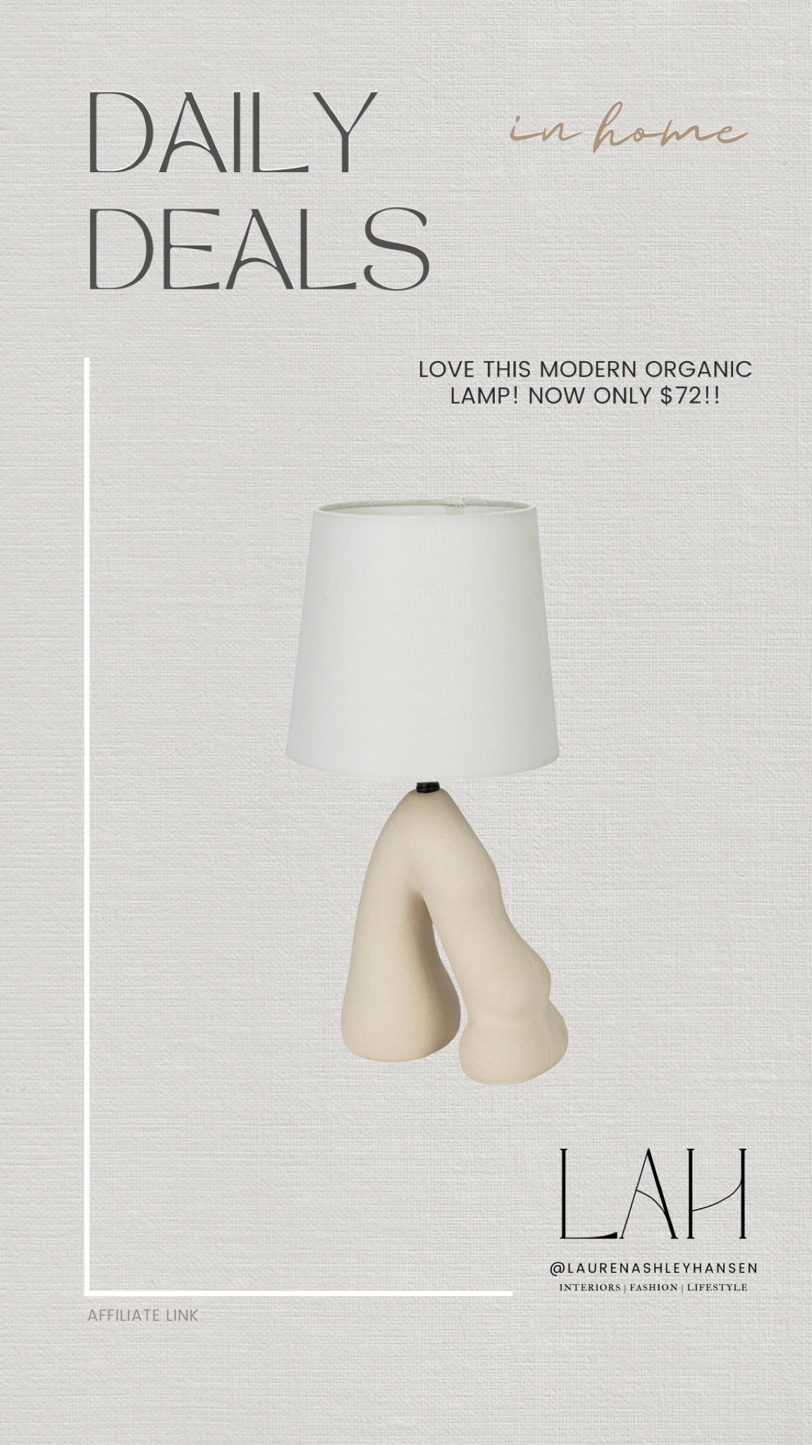 How pretty is this modern organic lamp!! On sale for Amazon Prime Deal Days right now too! 

#LTKHome #LTKSaleAlert #LTKStyleTip