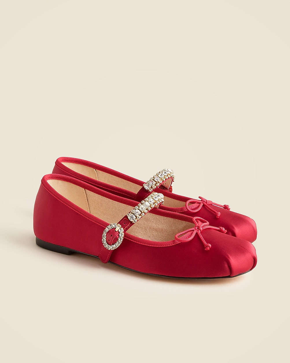 Logan embellished Mary Jane ballet flats in satin | J. Crew US