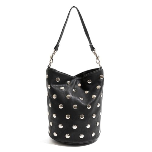 Studded Hobo Bags for Women Soft Vegan Leather Studded Shoulder Handbag Slouchy Tote Purses | Amazon (US)