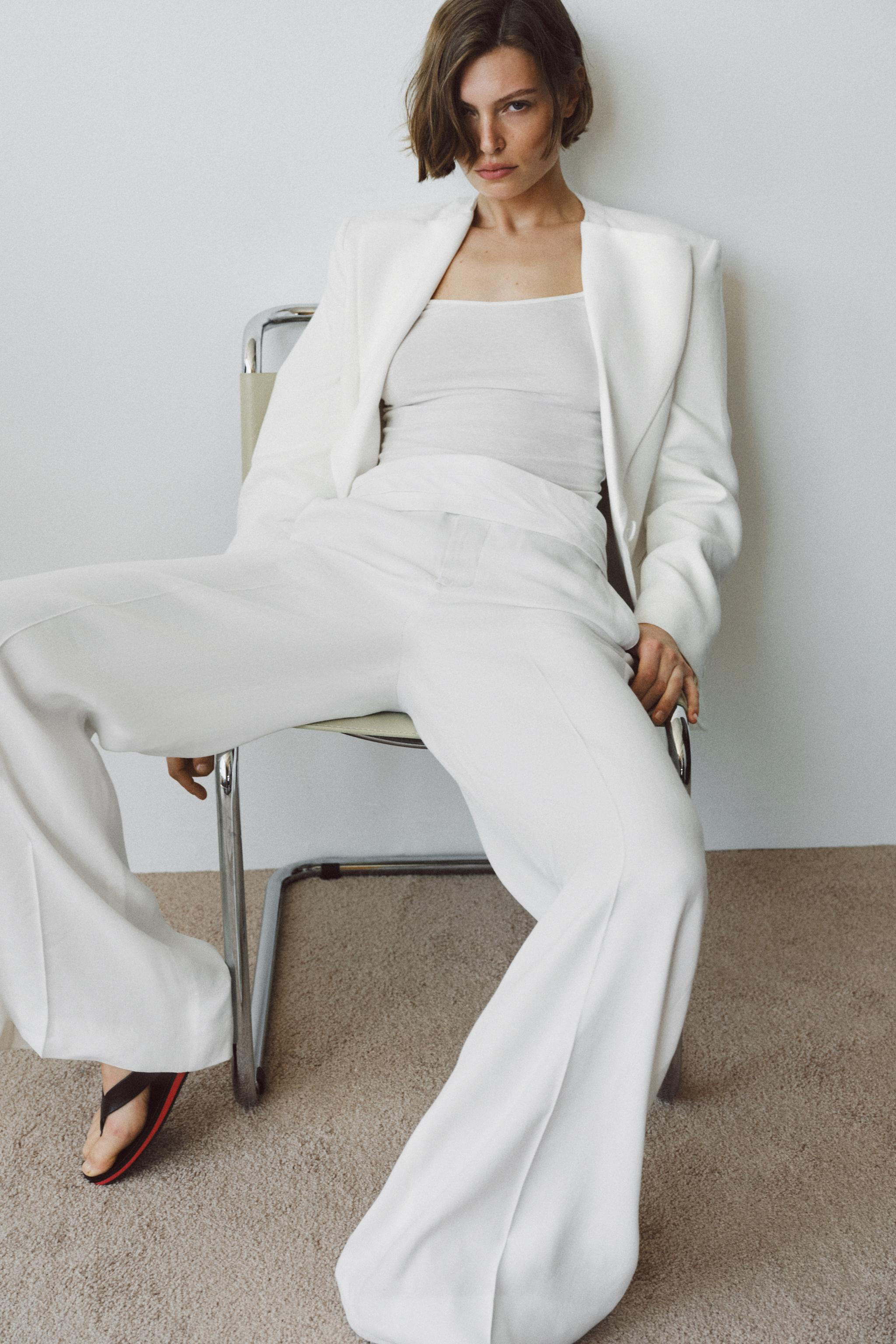 ZW COLLECTION LINEN BLEND CULOTTES | Zara US
