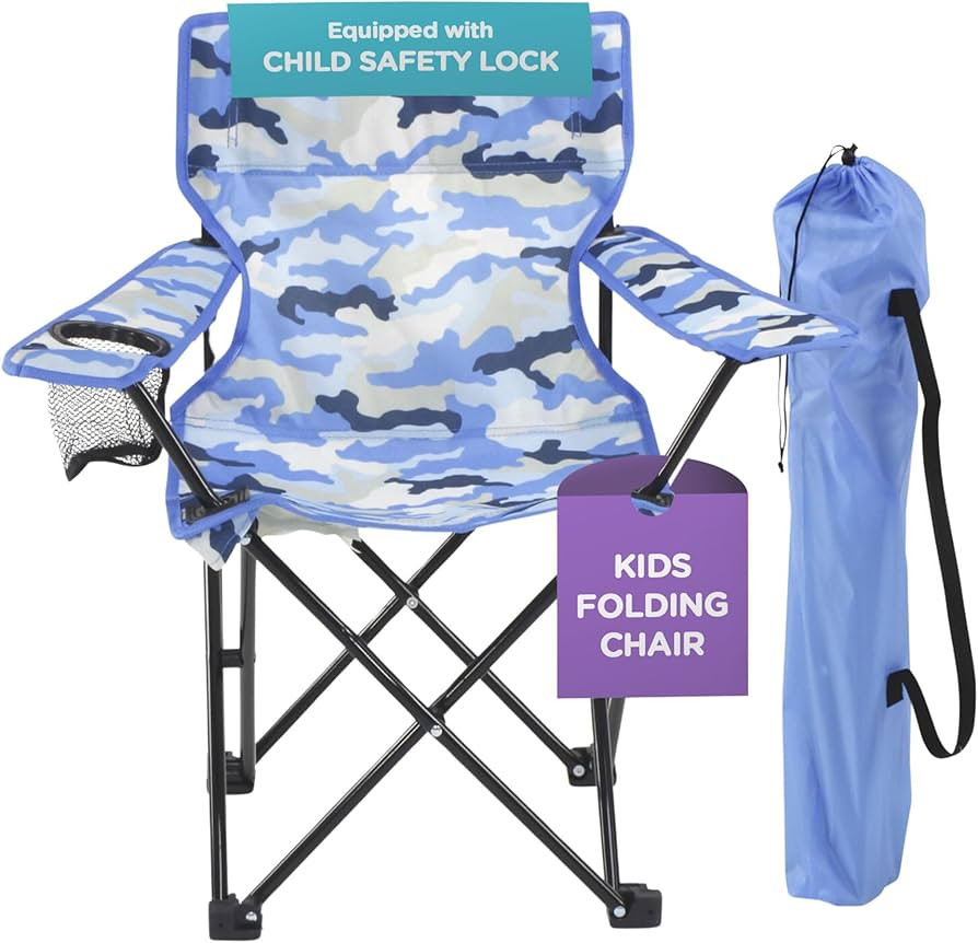 Emily Rose Kids Folding Beach Camp Chair with Safety Lock - Camping Travel Chair for Boys Girls T... | Amazon (US)