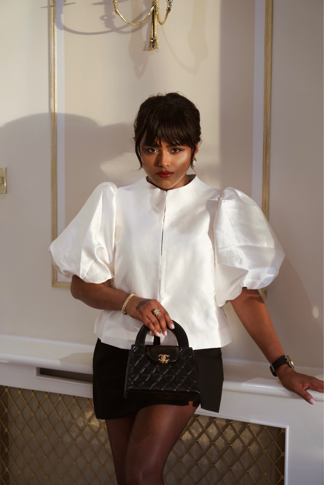 Classy Outfit, Round-Neck Puff-Shoulder Woven Blouse, Selfridges, statement top, puff sleeve top

#LTKpartywear #LTKuk #LTKstyletip