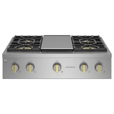 Monogram 36" Professional Gas Rangetop With 4 Burners And Griddle | Wayfair North America