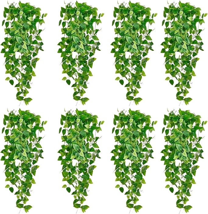 Fake Hanging Plants Vines(8pcs)for Room Decor, Artificial Ivy Greenery Garlands for Home Bedroom ... | Amazon (US)