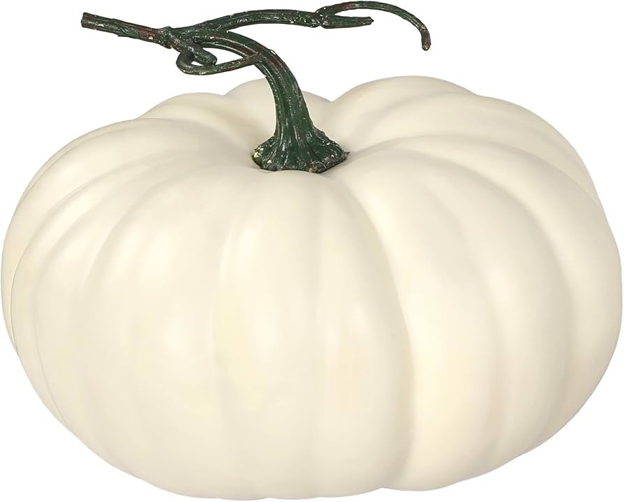Realistic Artificial Foam Pumpkin, Cream White | Amazon (US)