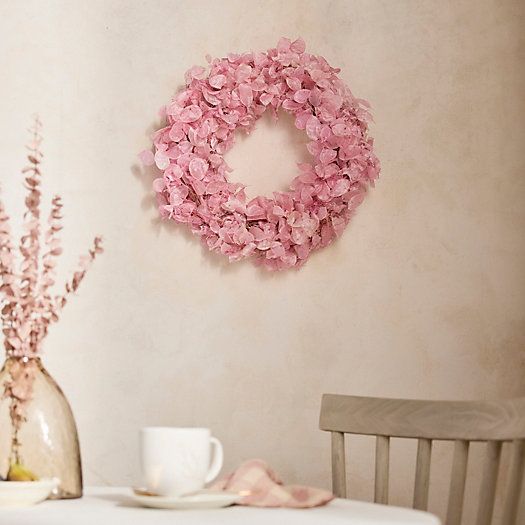 Dried Pink Lunaria Wreath | Terrain