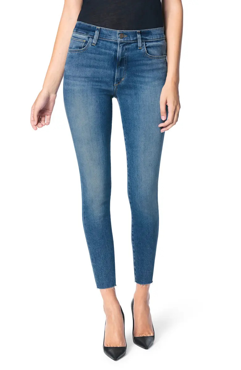 The Charlie High Waist Raw Hem Ankle Skinny Jeans | Nordstrom
