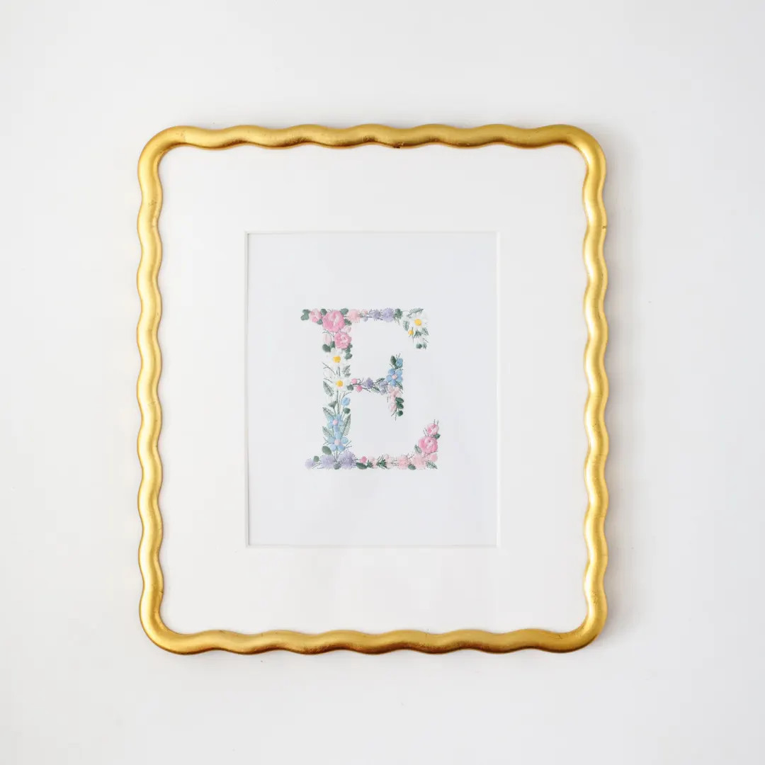 Custom Embroidered Initial – Floral Letter Wall Art, Personalized Nursery Decor, Multiple Sizes... | Etsy (US)