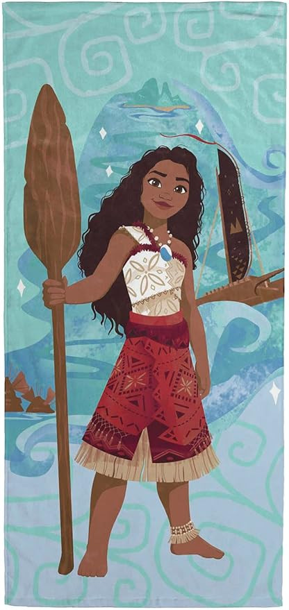 Disney Moana Kids Bath Pool Beach Towel - Floral Super Soft & Absorbent 100% Cotton Towel, Measur... | Amazon (US)