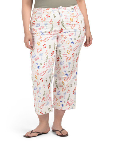 Plus Printed Pants | TJ Maxx